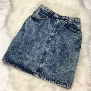 Vintage Acid Wash Jean Skirt